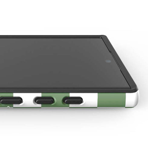 Marijuana Green Checkered Galaxy S25 Ultra Impact Case