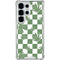 Marijuana Green Checkered Galaxy S25 Ultra Clear Case