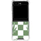 Marijuana Green Checkered Galaxy Z Flip6 Clear Case