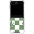 Marijuana Green Checkered Galaxy Z Flip6 Clear Case