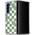 Marijuana Green Checkered Galaxy Z Fold5 5G Clear Case