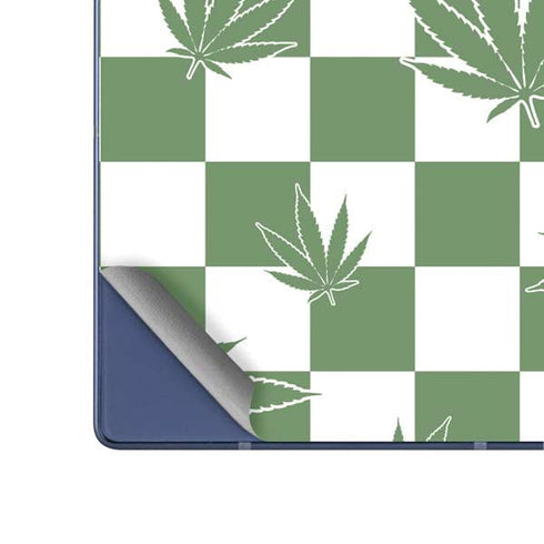 Marijuana Green Checkered Galaxy Z Fold6 Skin