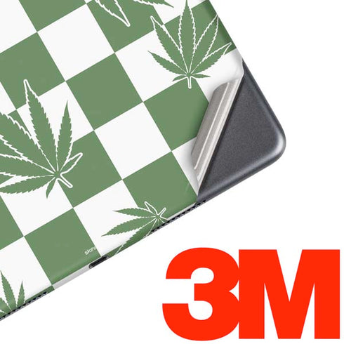 Marijuana Green Checkered iPad Skins