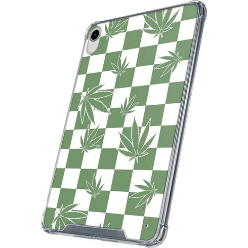 Marijuana Green Checkered iPad 11th Gen (2025) Clear Case