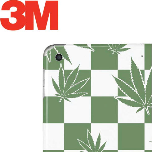 Marijuana Green Checkered Apple iPad Skin