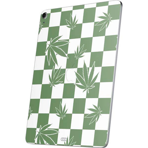 Marijuana Green Checkered Apple iPad Air Skin