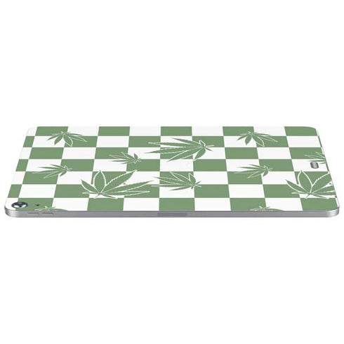 Marijuana Green Checkered Apple iPad Air Skin