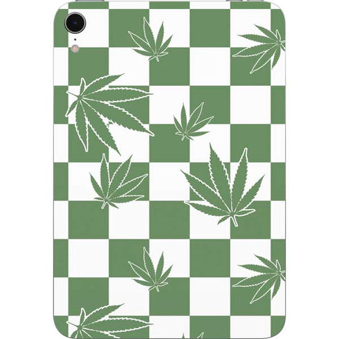 Marijuana Green Checkered Apple iPad Mini Skin