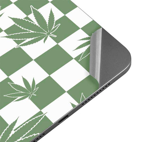 Marijuana Green Checkered Apple iPad Mini Skin
