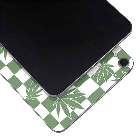 Marijuana Green Checkered Apple iPad Mini Skin
