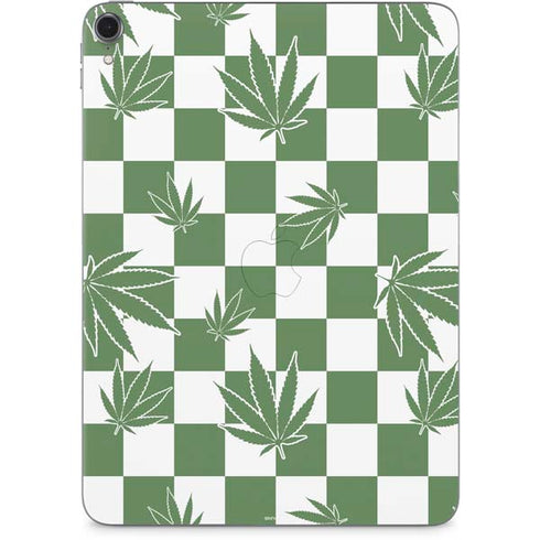 Marijuana Green Checkered Apple iPad Pro Skin