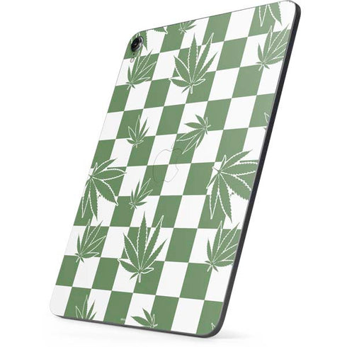 Marijuana Green Checkered Apple iPad Pro Skin