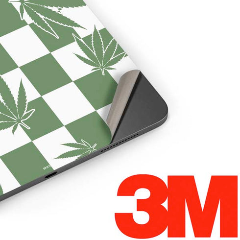 Marijuana Green Checkered Apple iPad Pro Skin
