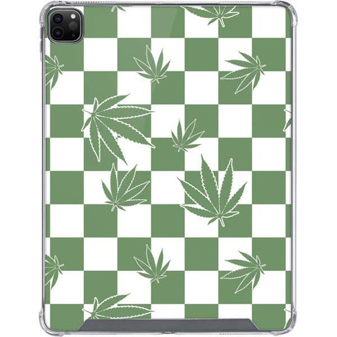 Marijuana Green Checkered iPad Cases