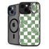 Marijuana Green Checkered iPhone 14 Kickstand Case