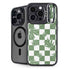 Marijuana Green Checkered iPhone 14 Pro Max Kickstand Case