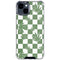 Marijuana Green Checkered iPhone 15 Clear Case