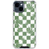 Marijuana Green Checkered iPhone 15 Clear Case