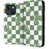 Marijuana Green Checkered iPhone 15 Folio Case