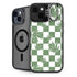 Marijuana Green Checkered iPhone 15 Kickstand Case