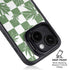 Marijuana Green Checkered iPhone 15 Kickstand Case