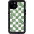 Marijuana Green Checkered iPhone 15 Plus Waterproof Case