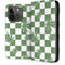 Marijuana Green Checkered iPhone 15 Pro Folio Case