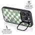 Marijuana Green Checkered iPhone 15 Pro Kickstand Case
