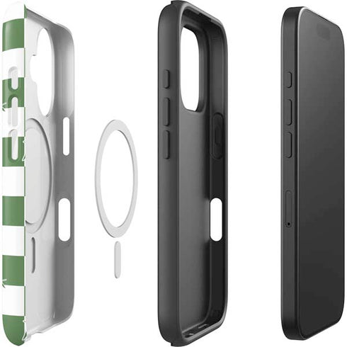 Marijuana Green Checkered iPhone 16 Plus Magsafe Impact Case