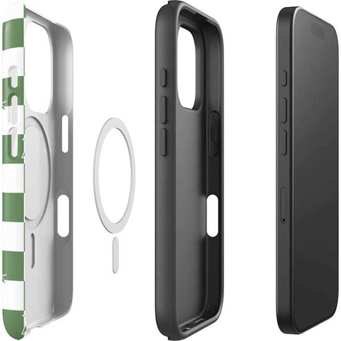 Marijuana Green Checkered iPhone 16 Pro Max Magsafe Impact Case