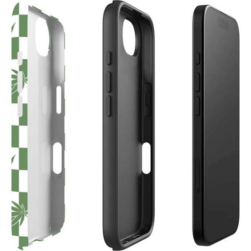 Marijuana Green Checkered iPhone 16e Impact Case