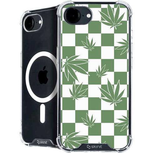 Marijuana Green Checkered iPhone 16e MagSafe Case