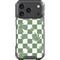 Marijuana Green Checkered iPhone 18 Pro Clear Case