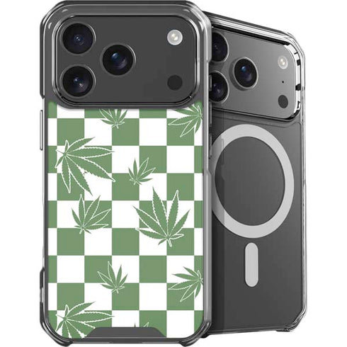 Marijuana Green Checkered iPhone 18 Pro Max MagSafe Case