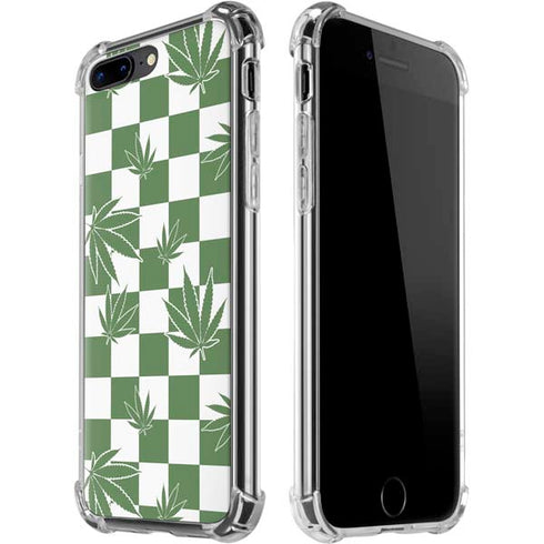 Marijuana Green Checkered iPhone Cases