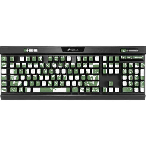 Marijuana Green Checkered K95 RGB PLATINUM Mechanical Gaming Keyboard Skin