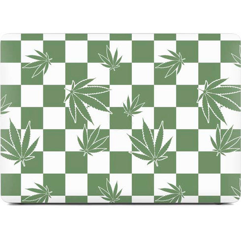 Marijuana Green Checkered Apple MacBook Air Skin