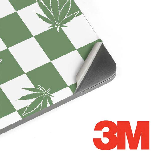 Marijuana Green Checkered MacBook Skins