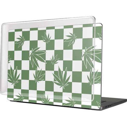 Marijuana Green Checkered MacBook Cases