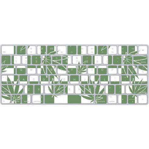 Marijuana Green Checkered Magic Keyboard Skin