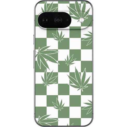 Marijuana Green Checkered Google Pixel 9 Skin