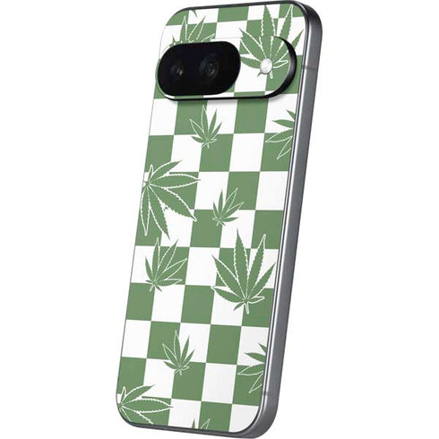 Marijuana Green Checkered Google Pixel 9 Skin