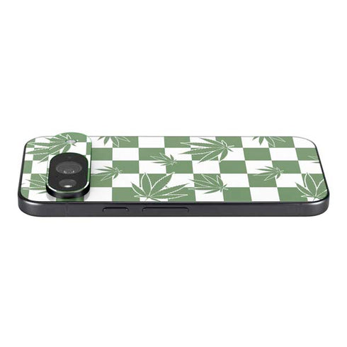 Marijuana Green Checkered Google Pixel 9 Skin