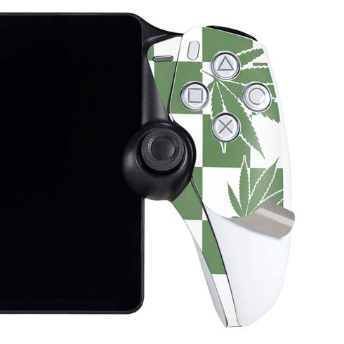 Marijuana Green Checkered PlayStation Portal Remote Player Skin
