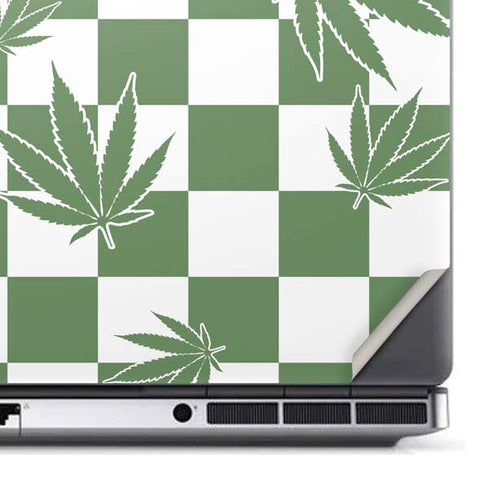 Marijuana Green Checkered Dell Precision Skin