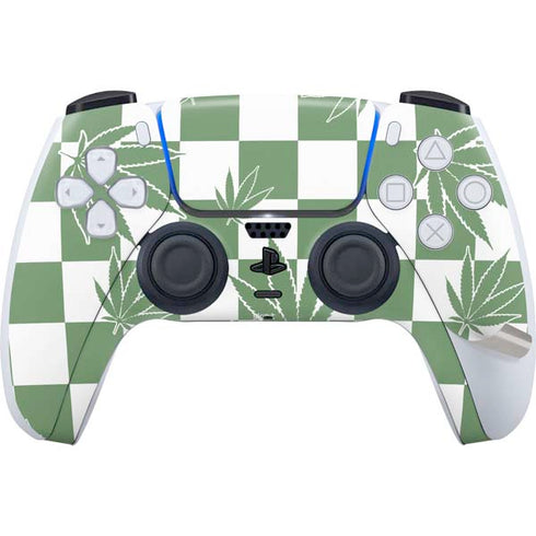Marijuana Green Checkered PS5 Pro Bundle Skin