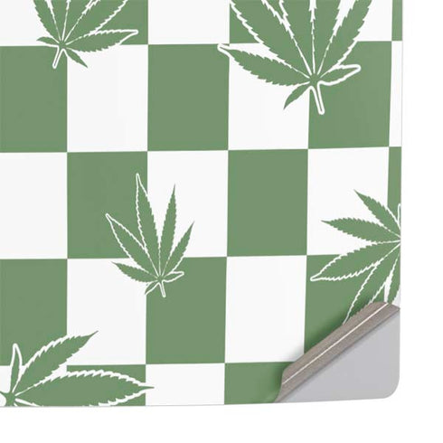 Marijuana Green Checkered PS5 Pro Console Skin