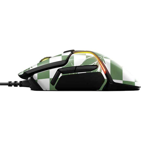 Marijuana Green Checkered SteelSeries Rival 600 Gaming Mouse Skin