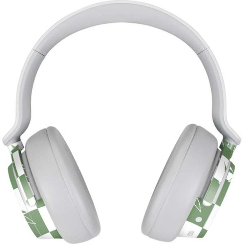 Marijuana Green Checkered Surface Headphones Skin