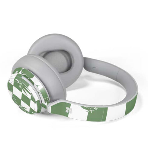 Marijuana Green Checkered Surface Headphones Skin